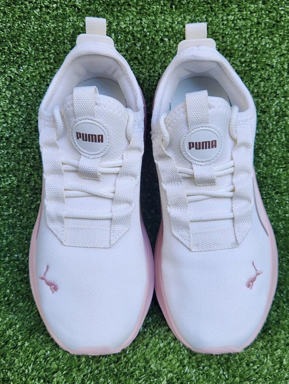 Puma Pacer Future Rose/Cream Size 4 Big Girls Youth SoftFoam Comfort Sneakers
